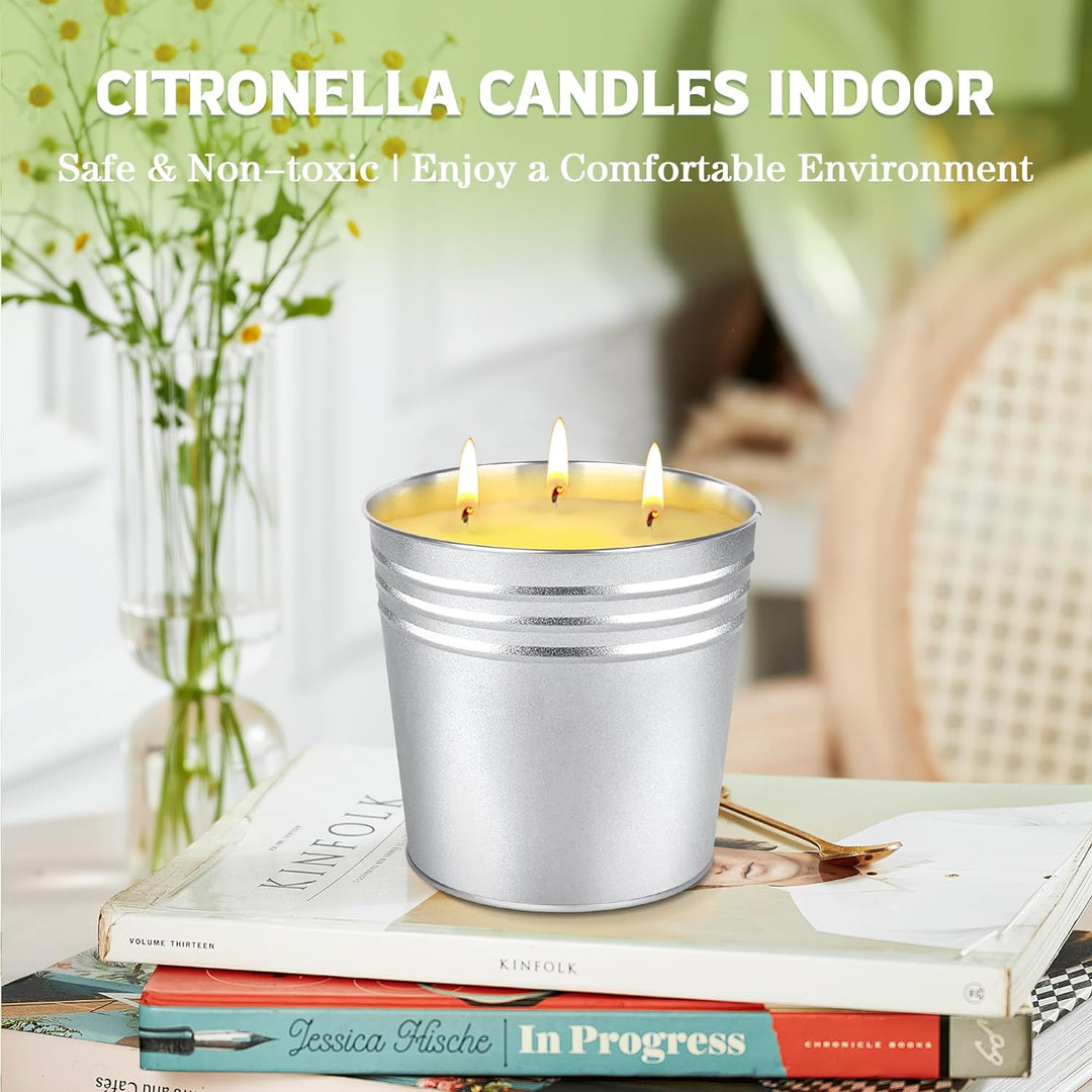 Scented Citronella 100% Natural Soy Wax Jar Candles 17oz, 2pk - Just Closeouts Canada Inc.