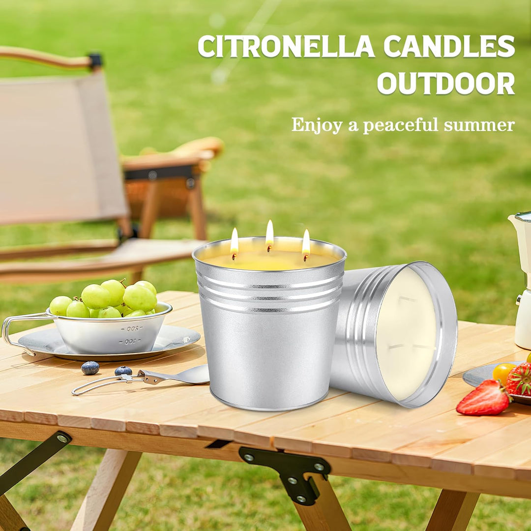 Scented Citronella 100% Natural Soy Wax Jar Candles 17oz, 2pk - Just Closeouts Canada Inc.