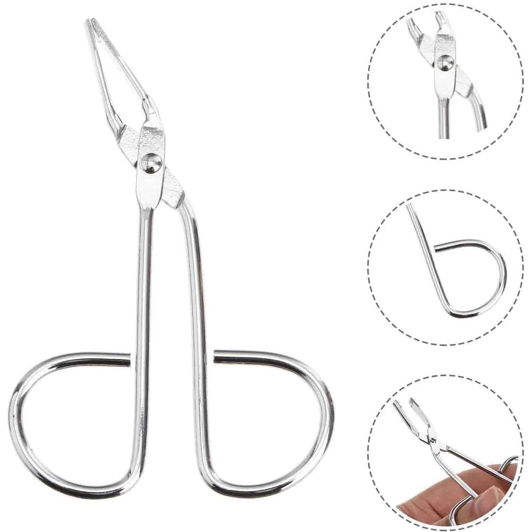 Angled tweezer tip detail