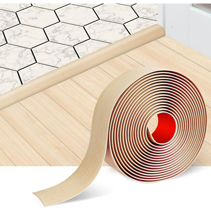Self-Adhesive Floor Transition Strip – Beige Wood Grain, 2 in × 10 ft - Just Closeouts Canada Inc.