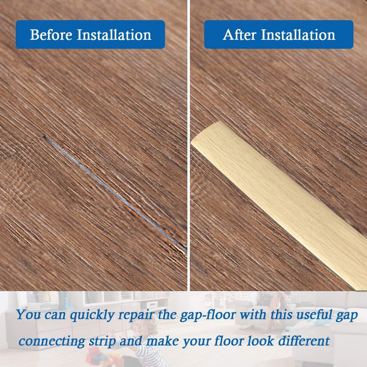 Self-Adhesive Floor Transition Strip – Beige Wood Grain, 2 in × 10 ft - Just Closeouts Canada Inc.