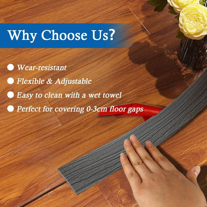 Self-Adhesive Floor Transition Strip – Dark Grey, 2 in × 10 ft - Just Closeouts Canada Inc.
