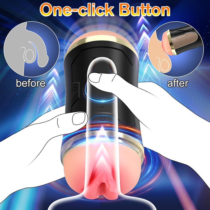 Sex Toys Automatic Male Masturbator - Adult Toys Open Ended Masturbator Cup with 10 Vibrating Modes for Penis Stimulation, Male Toys Electric Pocket Pussy Penis Stroker Vibrator, Sex Toys for Men - Just Closeouts Canada Inc.X004DCBNIZ