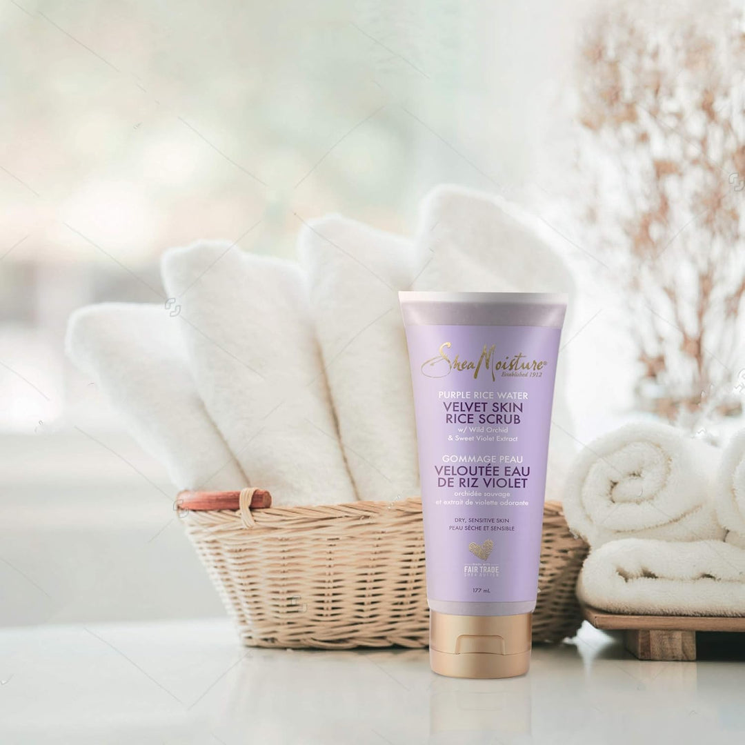 Shea Moisture Purple Rice Water Rice Scrub, Enriched With Wild Orchid & Sweet Violet Extract, 177 ml - Just Closeouts Canada Inc.764302015253