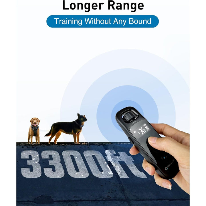 Shock Collar 2 Dogs (15~130lbs) - 3300ft Dog Shock Collar with Remote, IPX7 Waterproof Electric Dog Training Collar with Remote for Small Medium Large Dogs, Grey - Just Closeouts Canada Inc.X003VDYO01