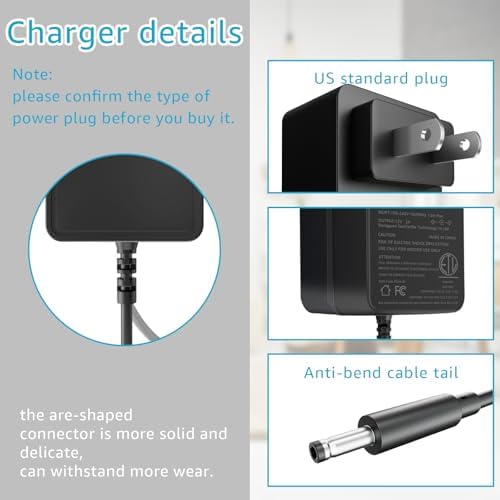 12V Audio-Technica turntable power adapter, product view 2