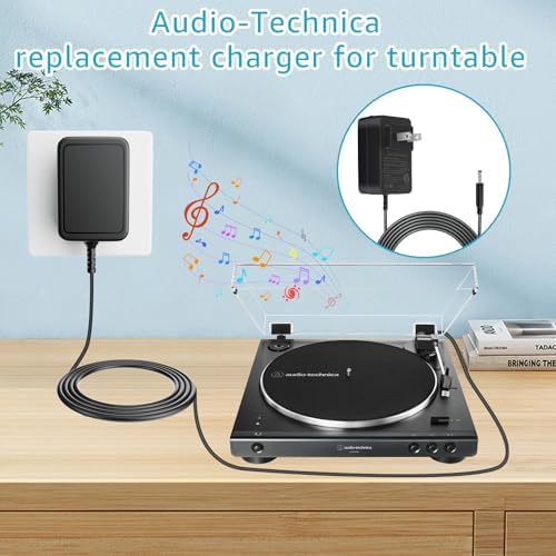 12V Audio-Technica turntable power adapter, product view 6