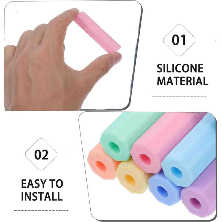 Silicone Pen Case Pencil Charms Set of 8 Assorted Colours - Just Closeouts Canada Inc.