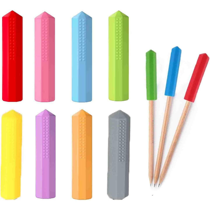Silicone Pen Case Pencil Charms Set of 8 Assorted Colours - Just Closeouts Canada Inc.