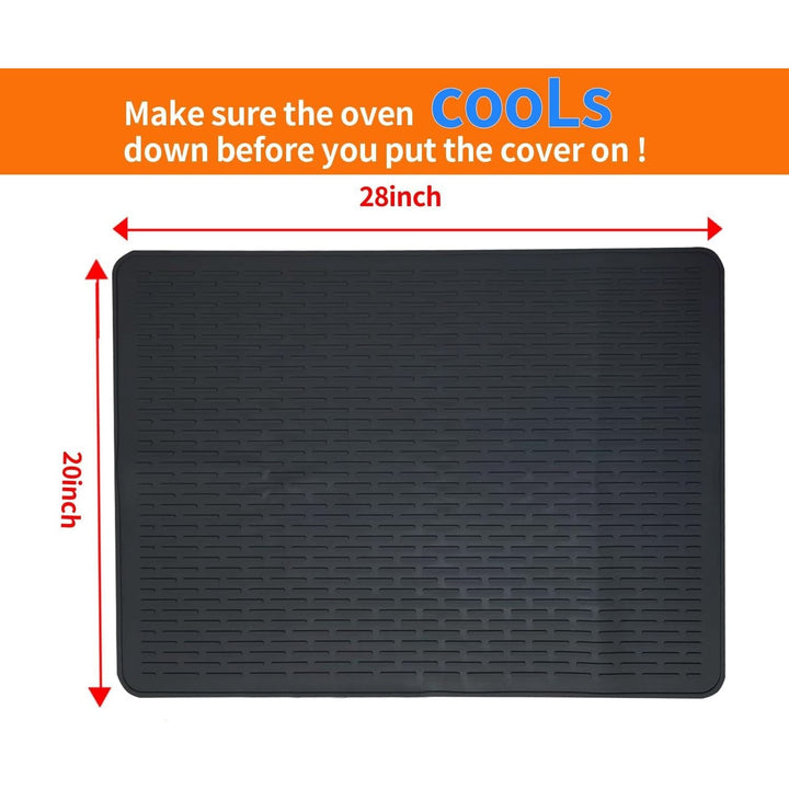Silicone Stove Top Cover for Electric Stove, 28 * 20 inches Extra Large Silicone Dish Drying Mat, Glass Top Stove Cover to Protect Kitchen Counter Surface and Prevent Scratching (Black) - Just Closeouts Canada Inc.X003YREYLN