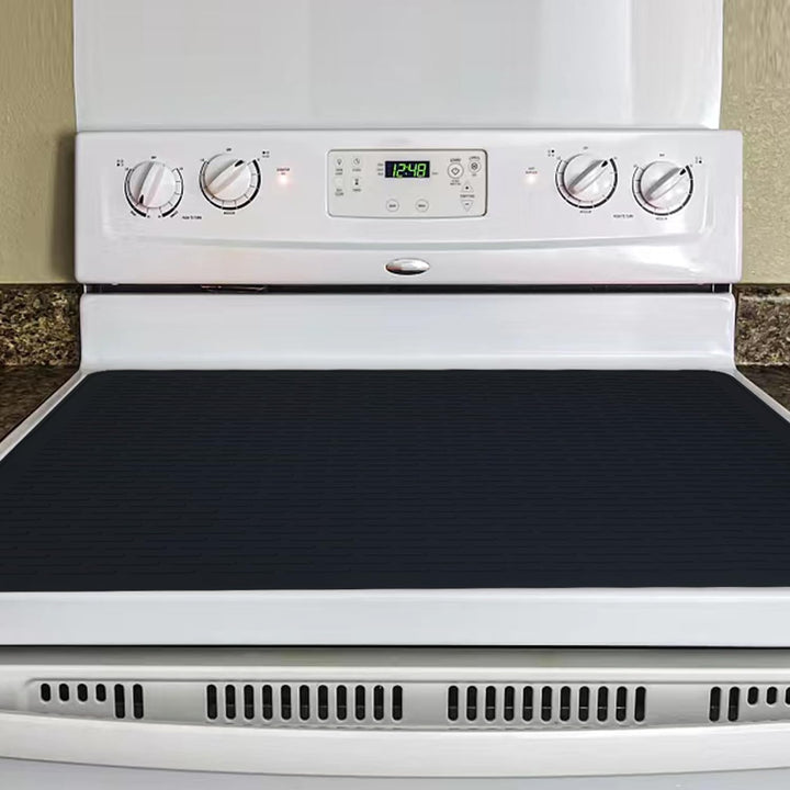 Silicone Stove Top Cover for Electric Stove, 28 * 20 inches Extra Large Silicone Dish Drying Mat, Glass Top Stove Cover to Protect Kitchen Counter Surface and Prevent Scratching (Black) - Just Closeouts Canada Inc.X003YREYLN