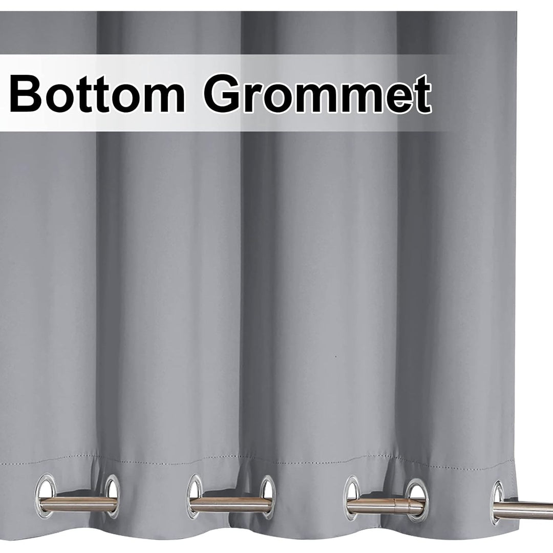 Silver Grey Waterproof Outdoor Grommet Curtain, 100 x 95 in, 1 Panel - Just Closeouts Canada Inc.