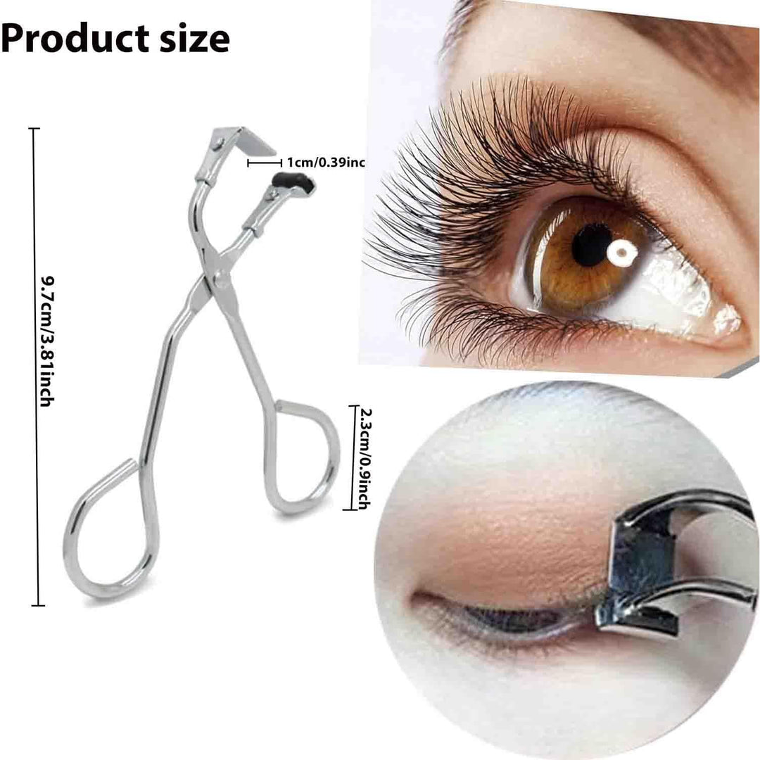 Silver mini eyelash curler close-up