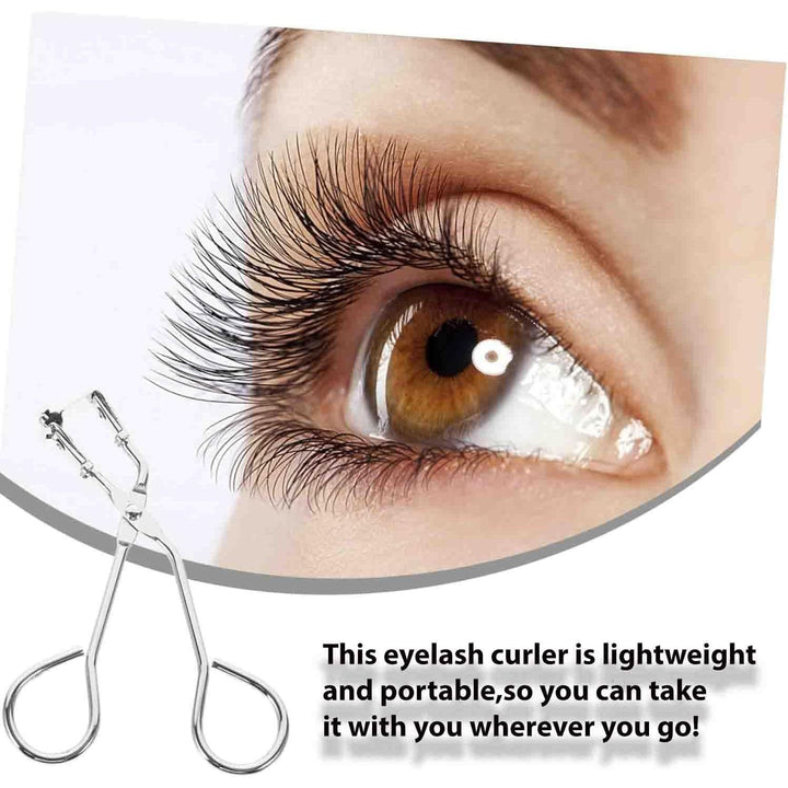 Compact silver eyelash curler detail