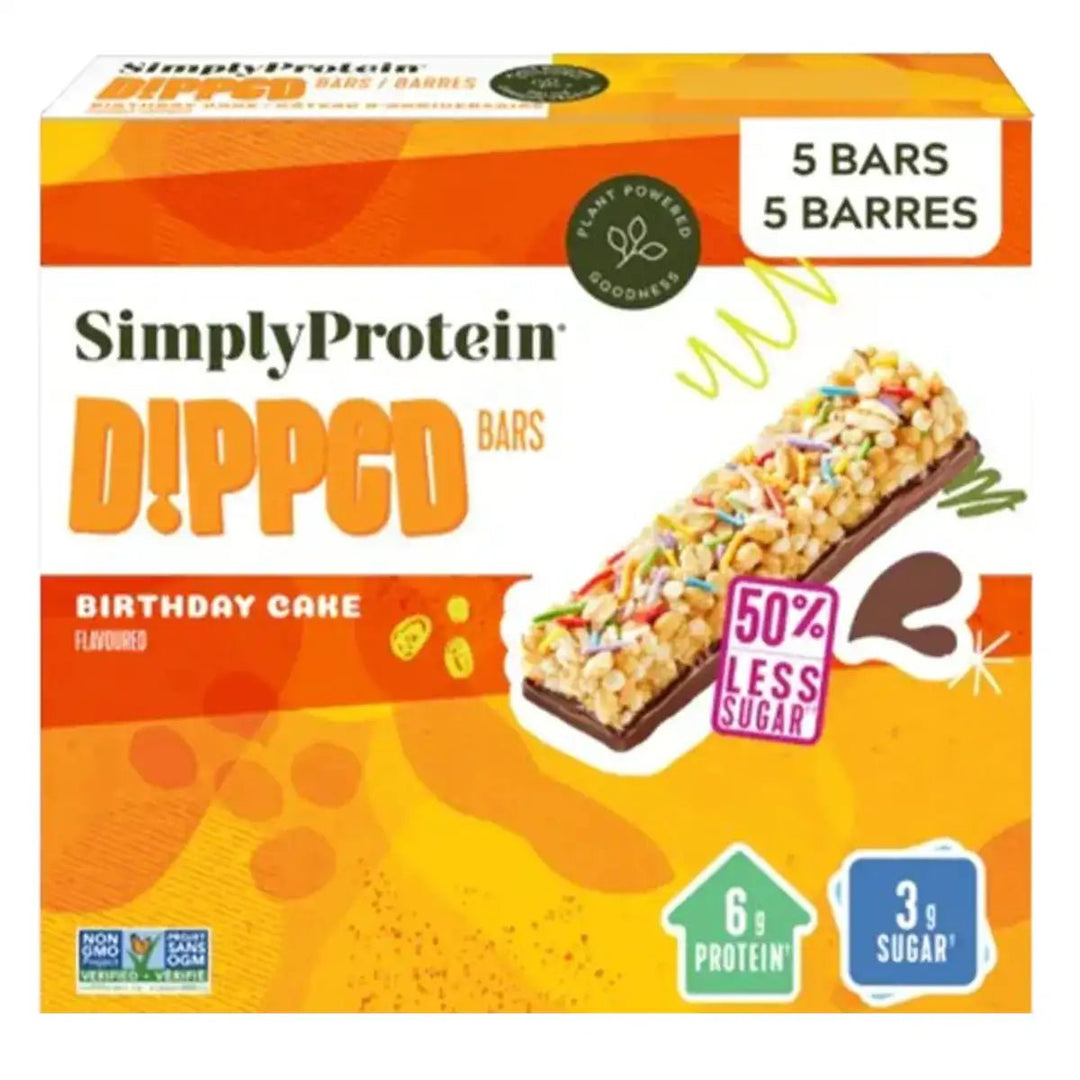 Simply Protein - Dipped Bars - Birthday Cake, 5ct - Just Closeouts Canada Inc.686207401255