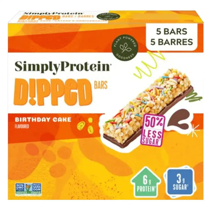 Simply Protein - Dipped Bars - Birthday Cake, 5ct - Just Closeouts Canada Inc.686207401255