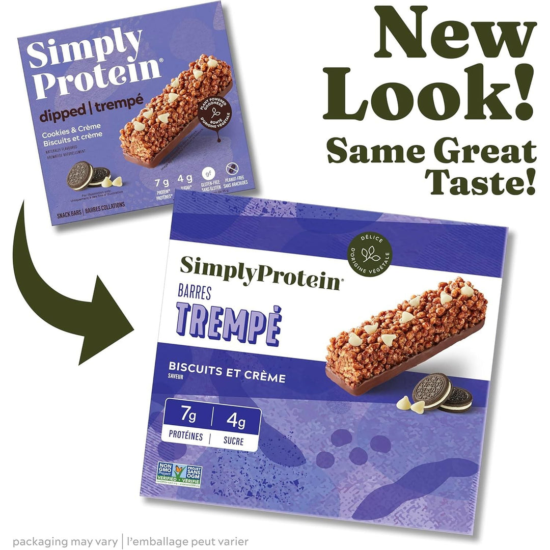 Simply Protein - Dipped Bars - Cookies & Cream, 5CT - Just Closeouts Canada Inc.