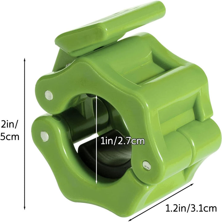 Slim Panda 1 inch Barbell Clips (Pack of 4), Non - Slip Quick Release Barbell Collars, Weight Locks Dumbbell Clips, Barbell Clamps for Fitness, Weightlifting, Strength Training - Just Closeouts Canada Inc.