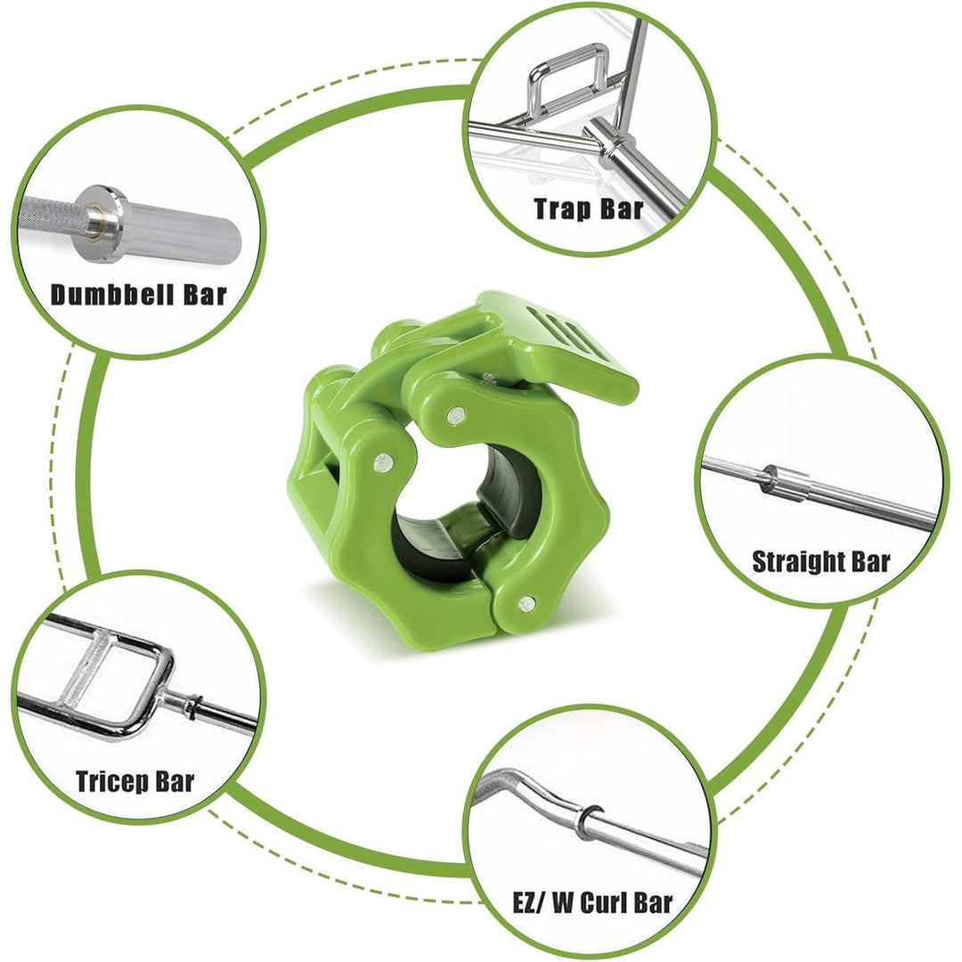 Slim Panda 1 inch Barbell Clips (Pack of 4), Non - Slip Quick Release Barbell Collars, Weight Locks Dumbbell Clips, Barbell Clamps for Fitness, Weightlifting, Strength Training - Just Closeouts Canada Inc.