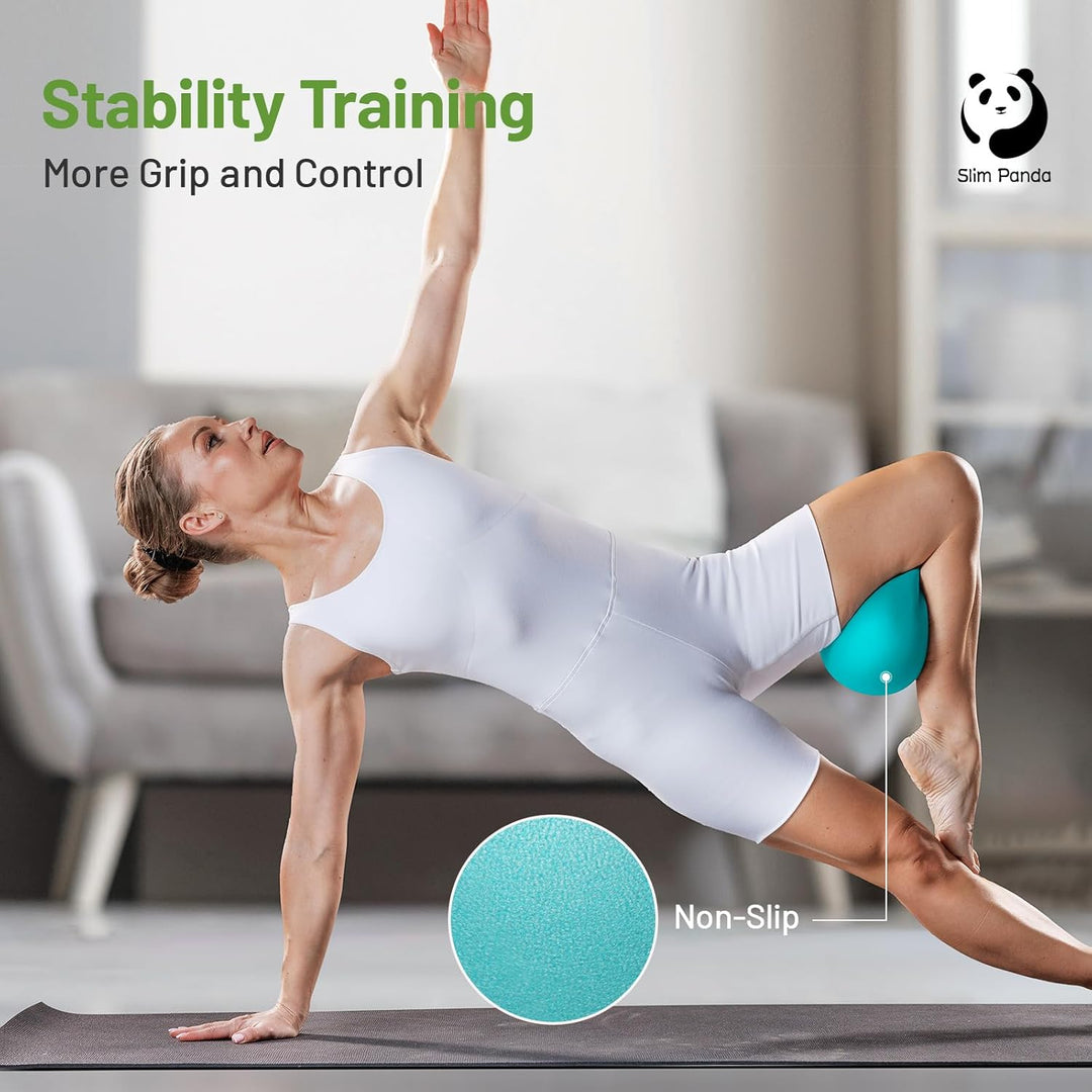 Slim Panda Pilates Ball,9 Inch Small Exercise Ball, Therapy Ball, Core Ball, Mini Yoga Ball for Pilates, Balance, Stability, Workout, Core Training and Physical Therapy - Just Closeouts Canada Inc.