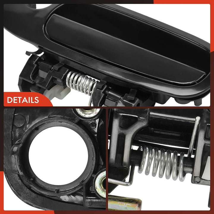 Smooth Black Front Driver Exterior Door Handle with Keyhole for Corolla and Prizm 1998–2002 - Just Closeouts Canada Inc.