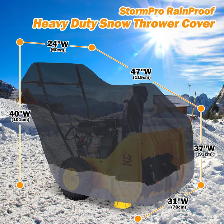 Snow Blower Storage Cover – Grey and Black, 420D Oxford - Just Closeouts Canada Inc.