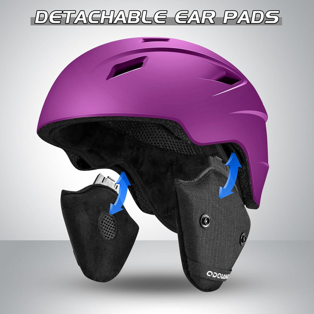 Snow Ski Helmet and Goggles Set, Sports Helmet and Protective Glasses - Windproof Protective Gear for Skiing, Snowboarding, Purple Small - Just Closeouts Canada Inc.X0029GRDQD