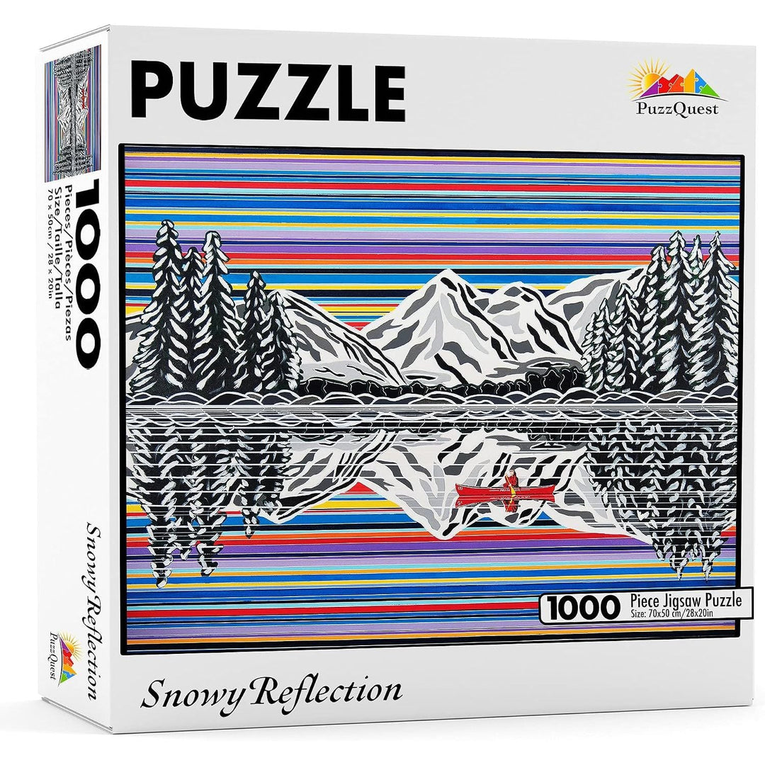 Snowy Reflection Fine Art Jigsaw Puzzle 1000 Pieces for Adults and Teens by PuzzQuest - Just Closeouts Canada Inc.860005228164
