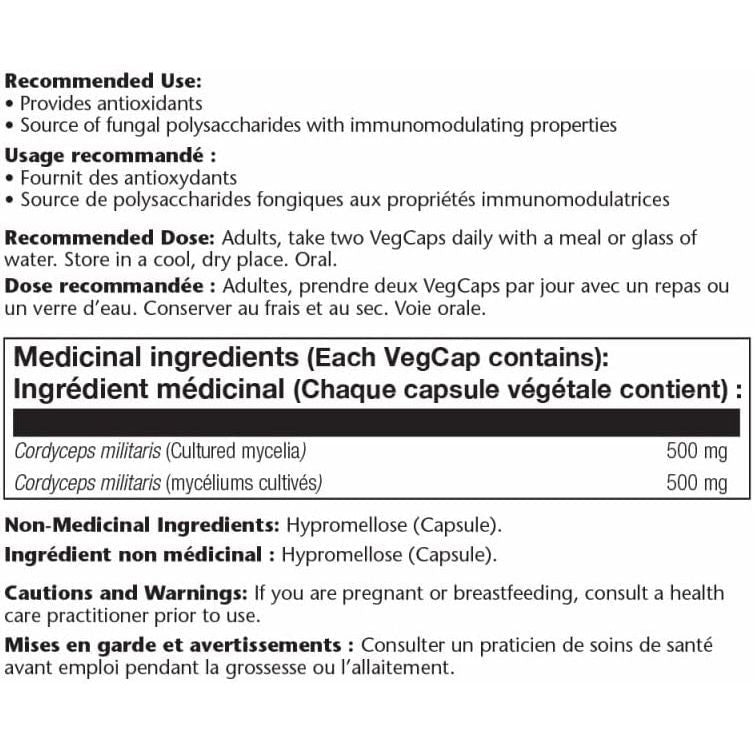 Solaray – Fermented Cordyceps Mushroom, 500mg | Cordyceps Militaris | Dietary Supplement, Organically Grown | Non - GMO, Vegan, Lab Verified | 60 VegCaps - Just Closeouts Canada Inc.079280868920