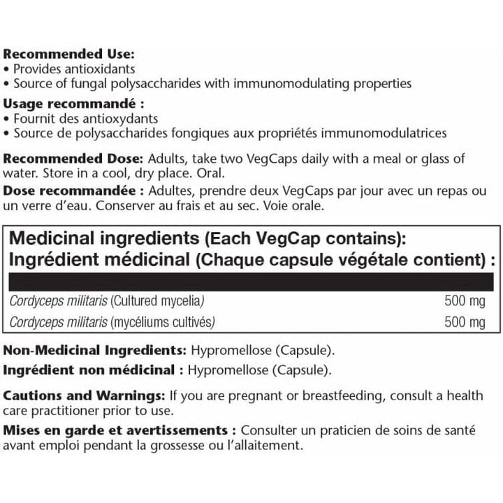 Solaray – Fermented Cordyceps Mushroom, 500mg | Cordyceps Militaris | Dietary Supplement, Organically Grown | Non - GMO, Vegan, Lab Verified | 60 VegCaps - Just Closeouts Canada Inc.079280868920