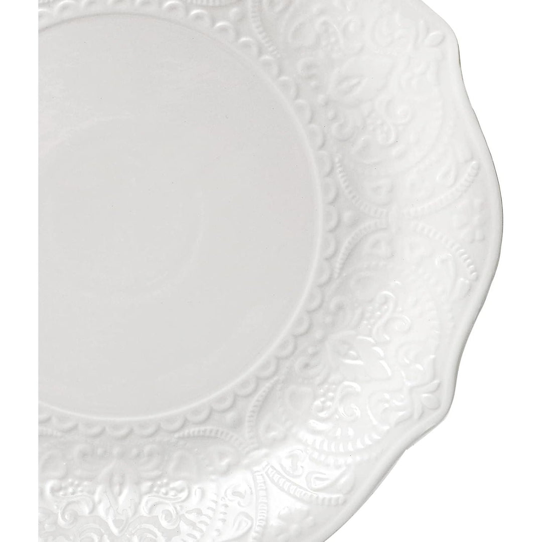 SOUJOY Set of 6 Salad Plate, 8 Inch Porcelain Dessert Serving Plates, Embossed Printing Small Dinner Dish for Pancakes, Steak, Microwave, Dishwasher Safe 7 - Just Closeouts Canada Inc.