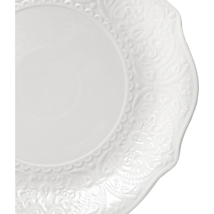 SOUJOY Set of 6 Salad Plate, 8 Inch Porcelain Dessert Serving Plates, Embossed Printing Small Dinner Dish for Pancakes, Steak, Microwave, Dishwasher Safe 7 - Just Closeouts Canada Inc.