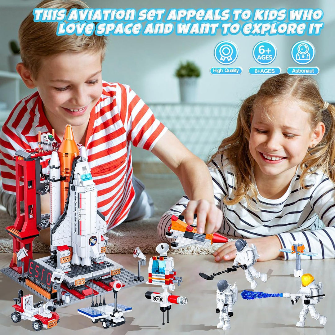 Space Exploration Shuttle Toys, 12 - in - 1 STEM Projects Rocket Building Toy Kit, 885 Pcs - Just Closeouts Canada Inc.