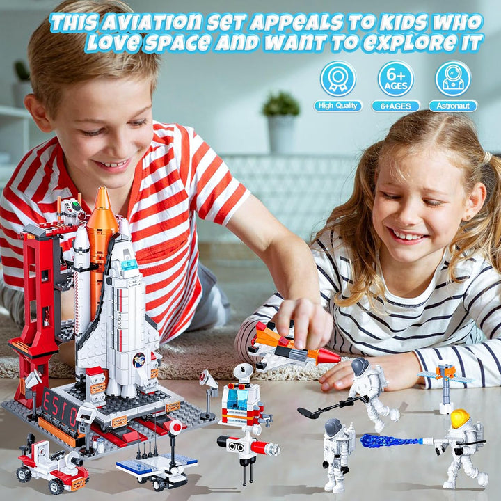 Space Exploration Shuttle Toys, 12 - in - 1 STEM Projects Rocket Building Toy Kit, 885 Pcs - Just Closeouts Canada Inc.