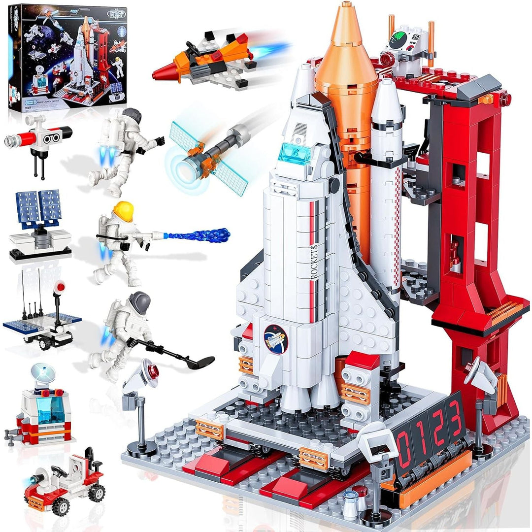 Space Exploration Shuttle Toys, 12 - in - 1 STEM Projects Rocket Building Toy Kit, 885 Pcs - Just Closeouts Canada Inc.