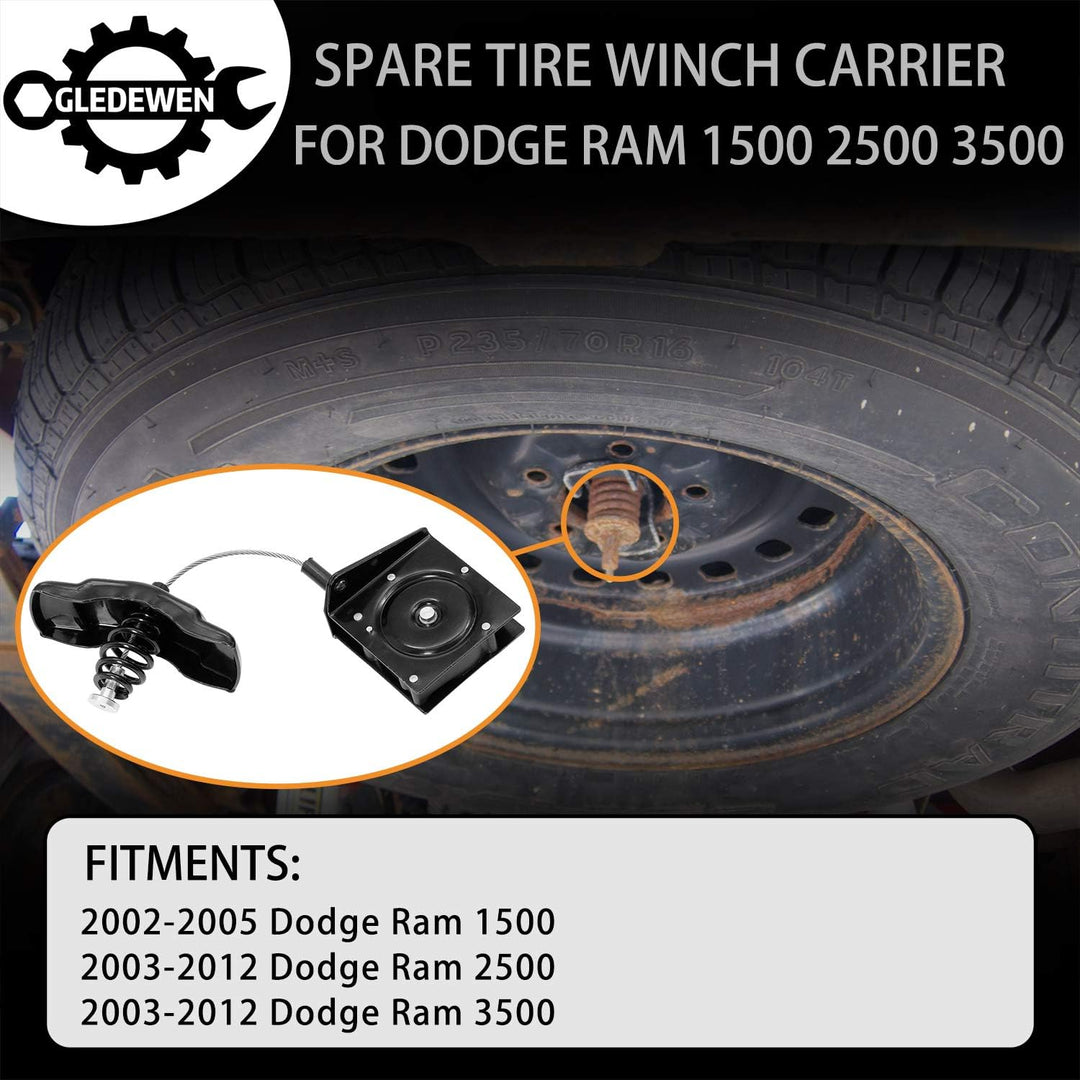 Spare Tire Hoist Spare Tire Winch Carrier | for 2002 - 2005 Dodge Ram 1500, 2003 - 2012 Dodge Ram 2500 3500 | Replaces 924 - 538, 52020568AD - Just Closeouts Canada Inc.