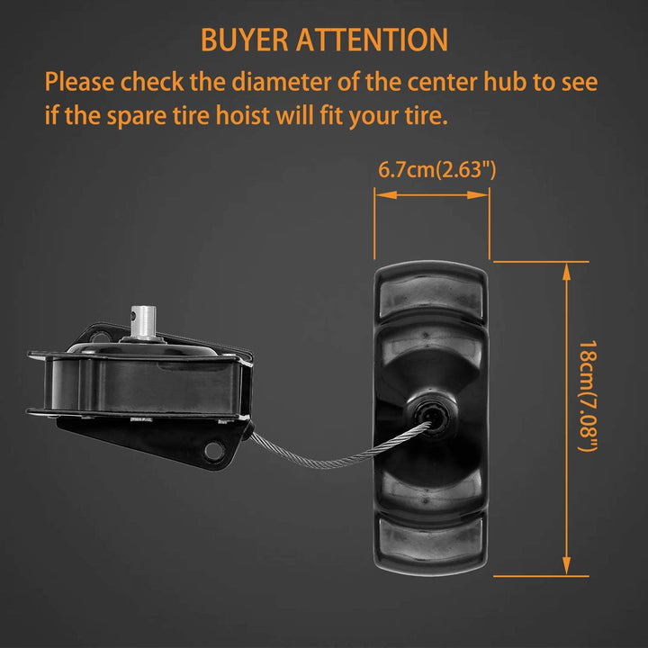 Spare Tire Hoist Spare Tire Winch Carrier | for 2002 - 2005 Dodge Ram 1500, 2003 - 2012 Dodge Ram 2500 3500 | Replaces 924 - 538, 52020568AD - Just Closeouts Canada Inc.