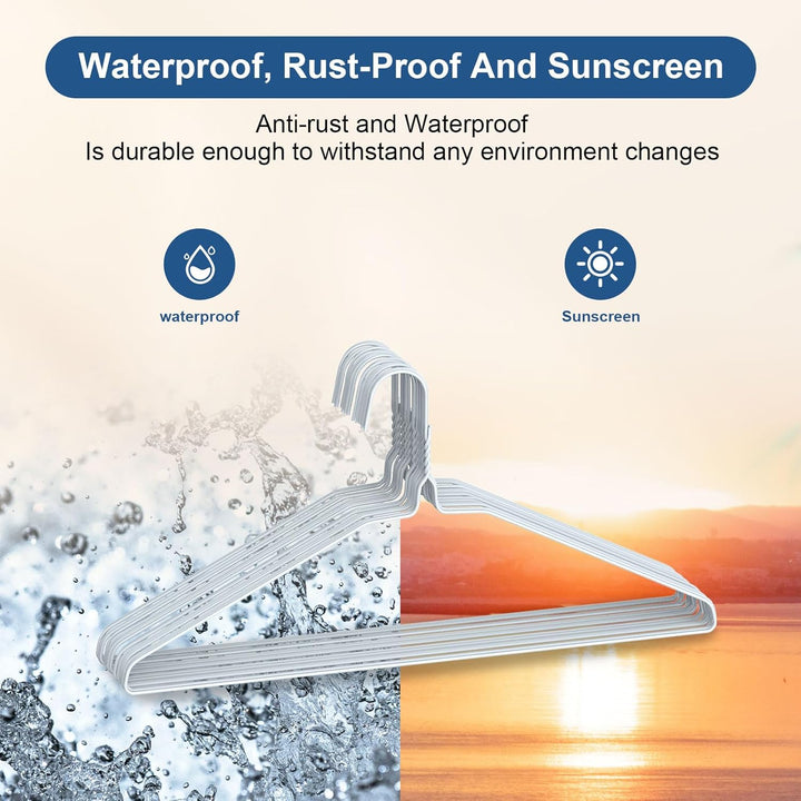 SPECILITE Metal Wire Hangers 100 Pack, Bulk for Commercial and Home, 16 Inch 12 Gauge Ultra Thin for Standard Size Clothes, Coats, Suits, Shirts - White - Just Closeouts Canada Inc.