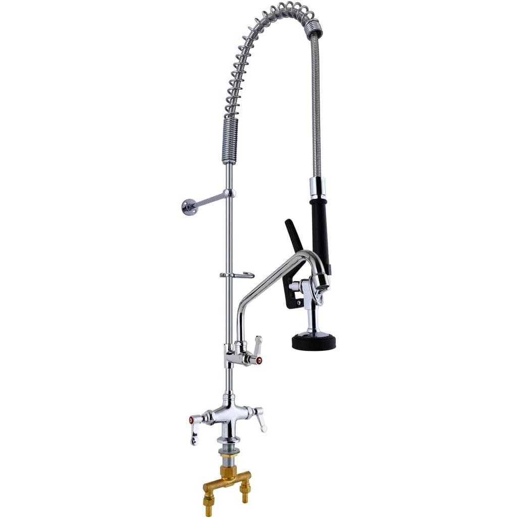 Spray Valve Kitchen Commercial Faucet Pre Rinse Unit with Pot Filling Add On Spout Deck Mount Single Hole Double Handle (MS - 5801BDP) - Just Closeouts Canada Inc.X001YDNMOT