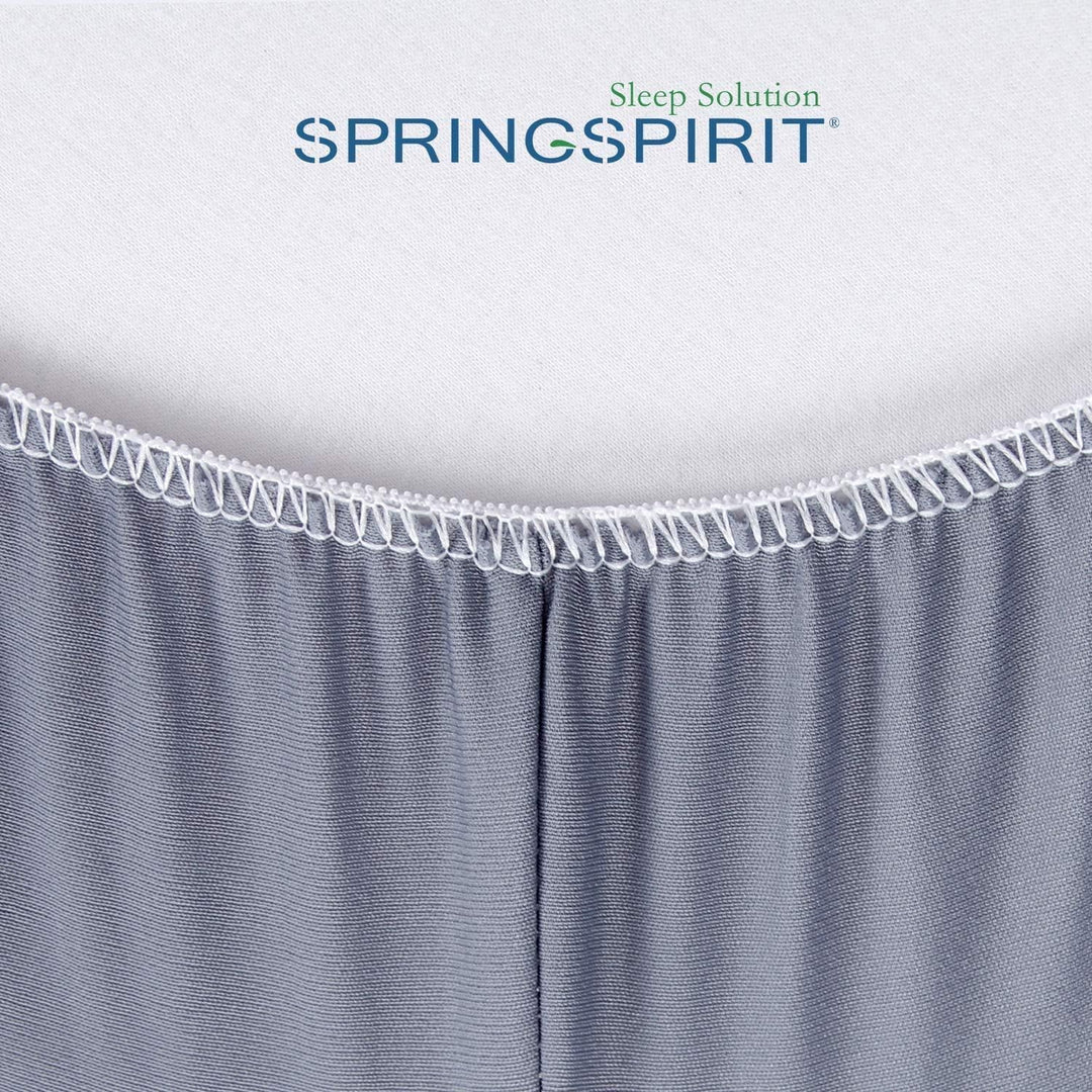 SPRINGSPIRIT Alternates for Bed Skirt Double, Box Spring Cover Full Size with Smooth and Elastic Woven Material, Wrinkle & Fading Resistant, Washable, Dustproof, Grey - Just Closeouts Canada Inc.