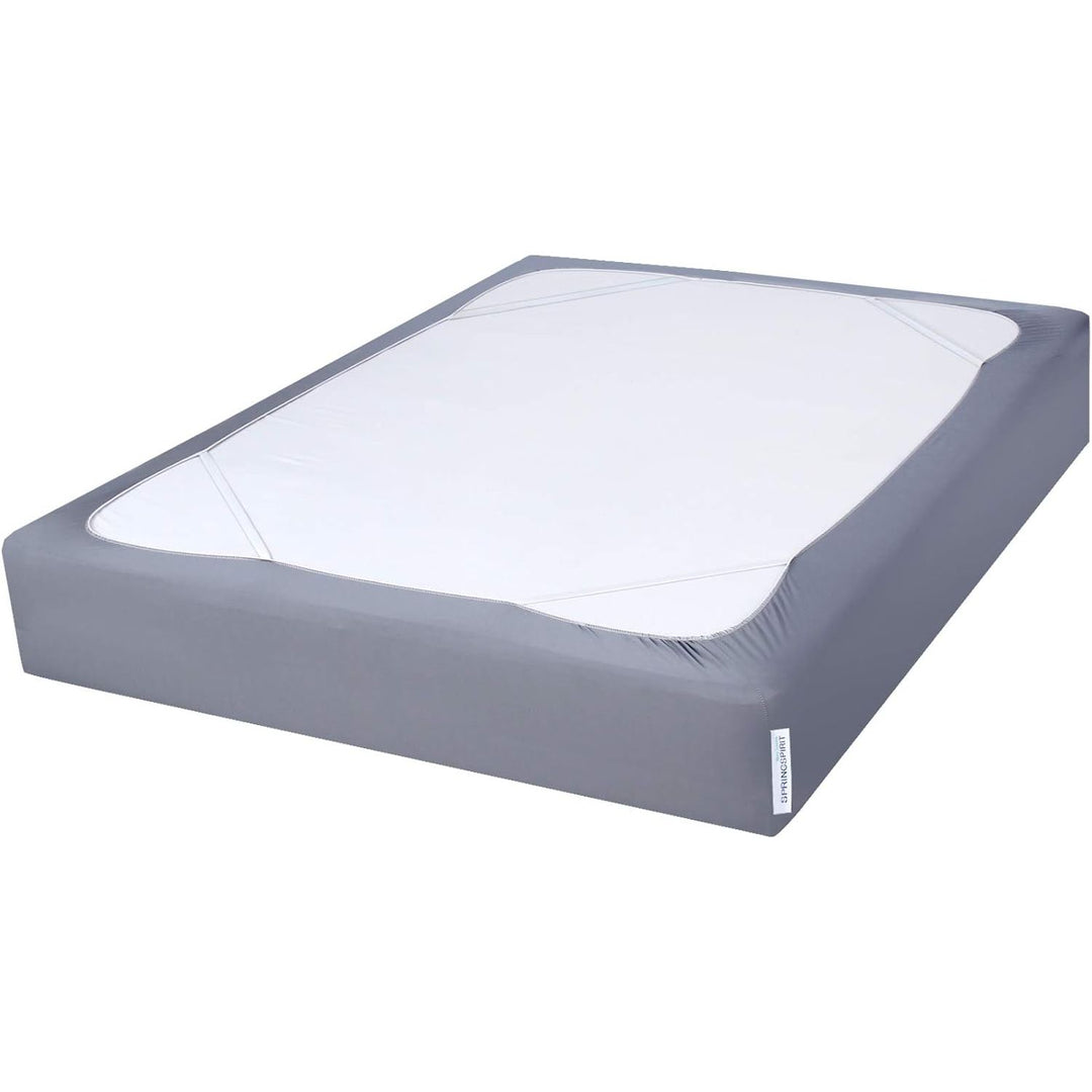 SPRINGSPIRIT Alternates for Bed Skirt Double, Box Spring Cover Full Size with Smooth and Elastic Woven Material, Wrinkle & Fading Resistant, Washable, Dustproof, Grey - Just Closeouts Canada Inc.