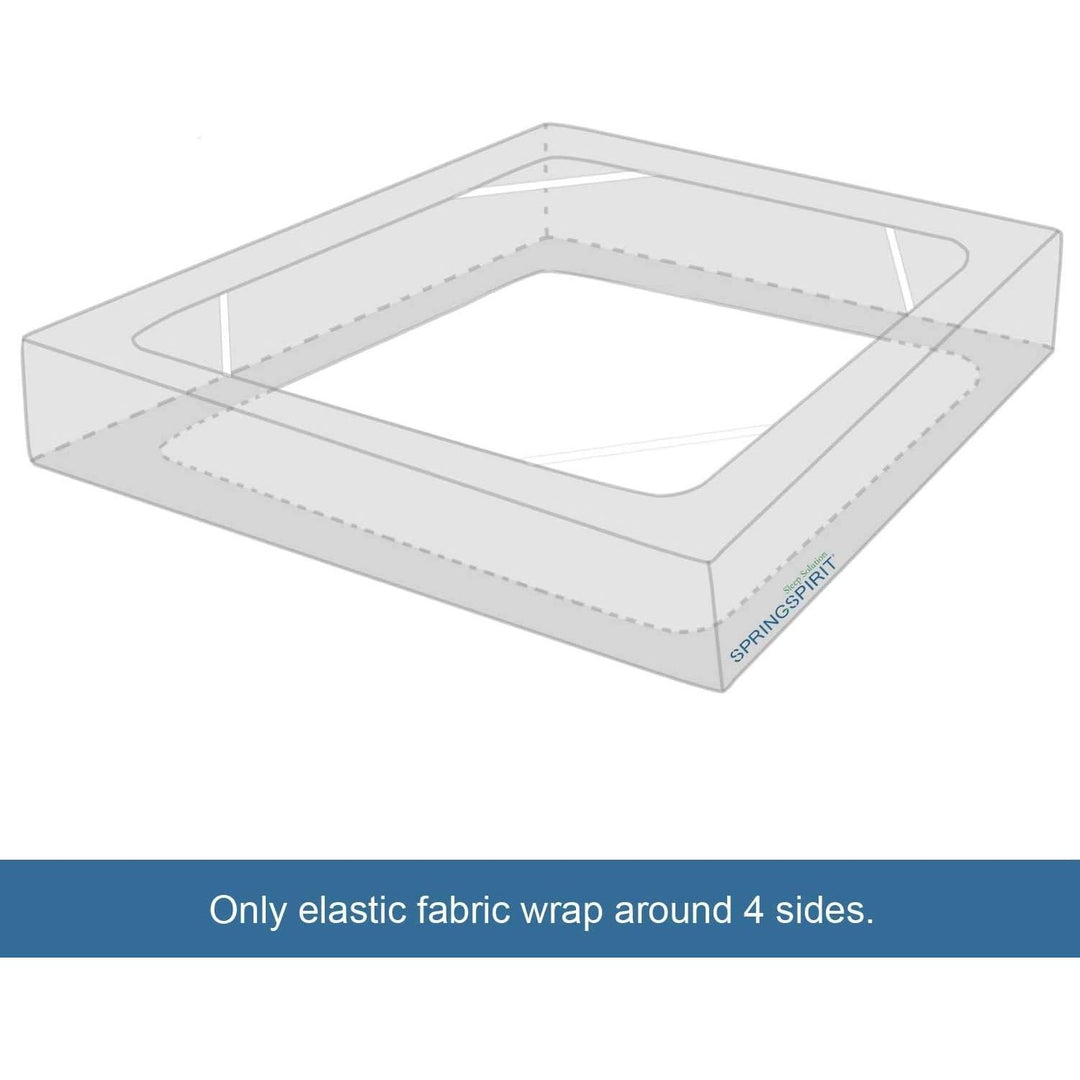 SPRINGSPIRIT Alternates for Bed Skirt Double, Box Spring Cover Full Size with Smooth and Elastic Woven Material, Wrinkle & Fading Resistant, Washable, Dustproof, Grey - Just Closeouts Canada Inc.