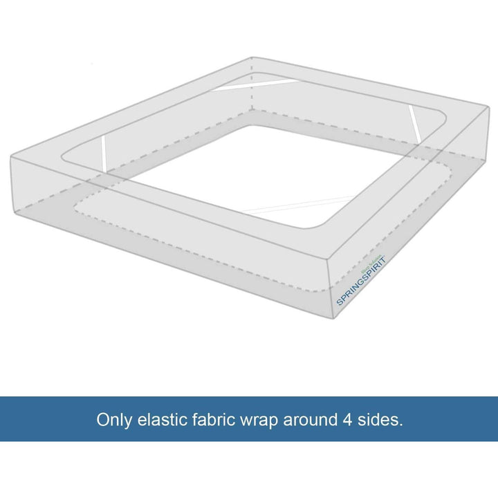 SPRINGSPIRIT Alternates for Bed Skirt Double, Box Spring Cover Full Size with Smooth and Elastic Woven Material, Wrinkle & Fading Resistant, Washable, Dustproof, Grey - Just Closeouts Canada Inc.