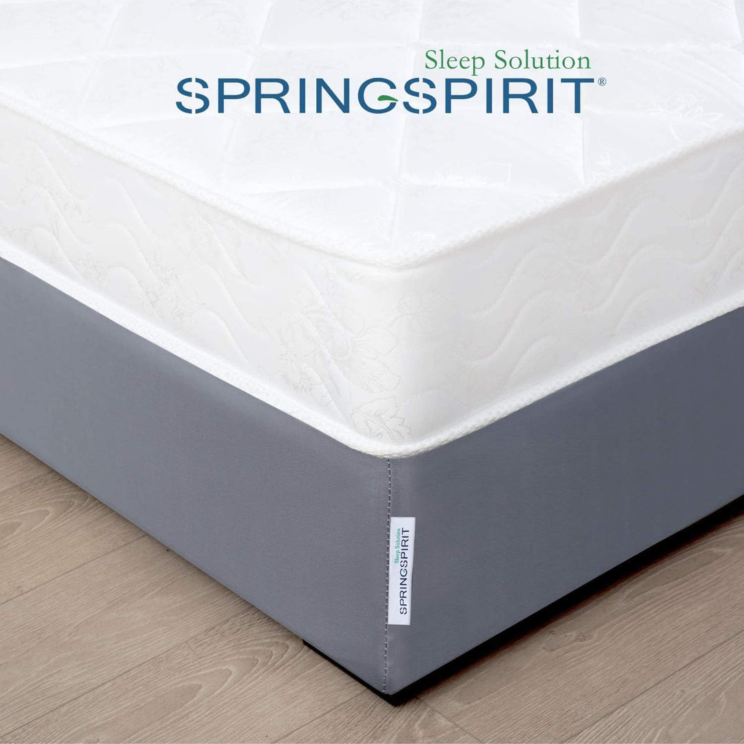 SPRINGSPIRIT Alternates for Bed Skirt Double, Box Spring Cover Full Size with Smooth and Elastic Woven Material, Wrinkle & Fading Resistant, Washable, Dustproof, Grey - Just Closeouts Canada Inc.
