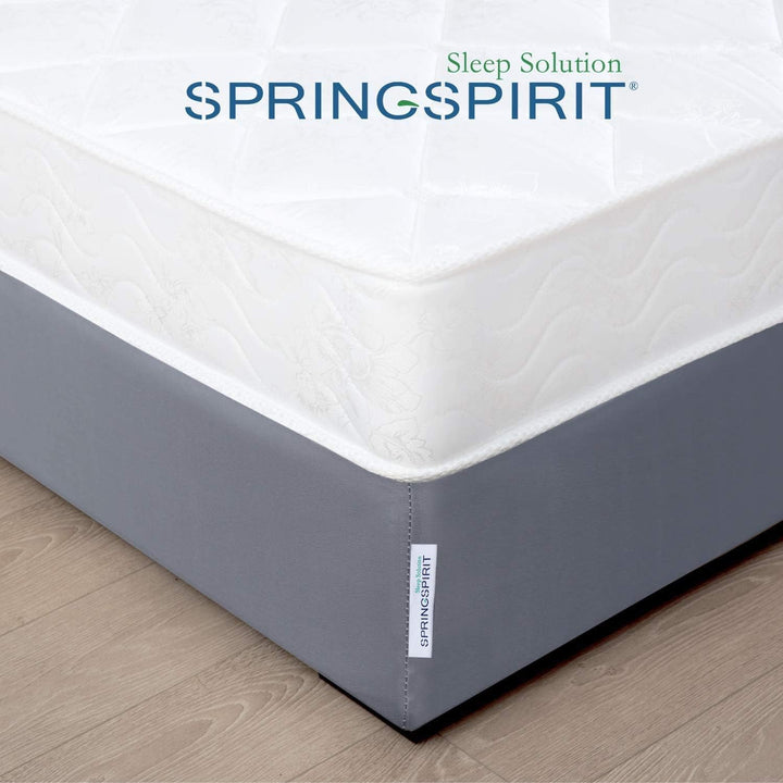 SPRINGSPIRIT Alternates for Bed Skirt Double, Box Spring Cover Full Size with Smooth and Elastic Woven Material, Wrinkle & Fading Resistant, Washable, Dustproof, Grey - Just Closeouts Canada Inc.