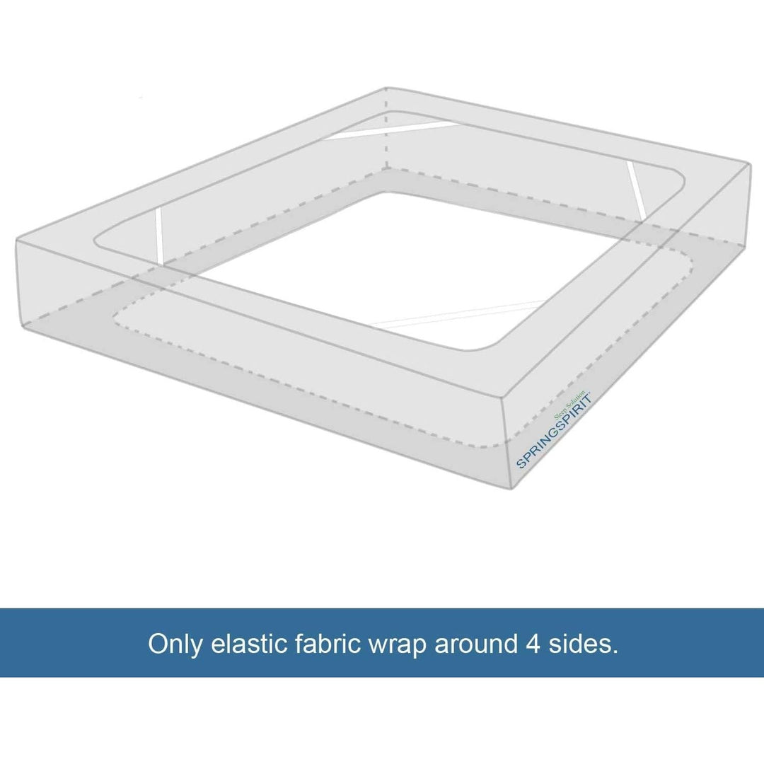 SPRINGSPIRIT Box Spring Cover Queen Size, Alternates for Bed Skirt Queen with Smooth and Elastic Woven Material, Wrinkle & Fading Resistant, Washable, Dustproof, White - Just Closeouts Canada Inc.