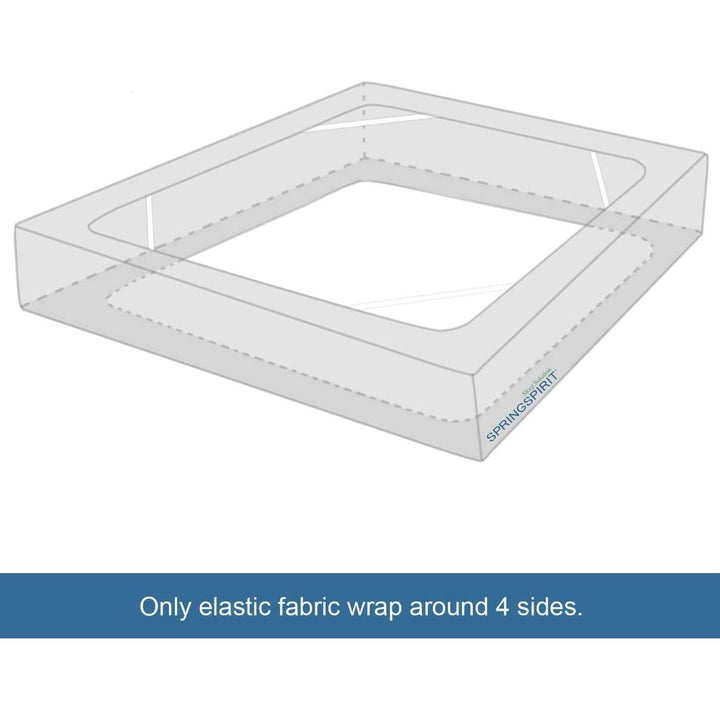 SPRINGSPIRIT Box Spring Cover Queen Size, Alternates for Bed Skirt Queen with Smooth and Elastic Woven Material, Wrinkle & Fading Resistant, Washable, Dustproof, White - Just Closeouts Canada Inc.