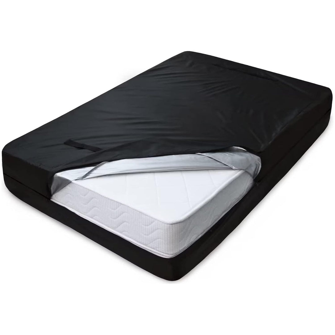 SPRINGSPIRIT Mattress Bag for Moving & Storage Full, Waterproof Mattress Bag with Zipper Closure and Strong Handles, Reusable Heavy Duty Mattress Moving Bag, Black - Just Closeouts Canada Inc.