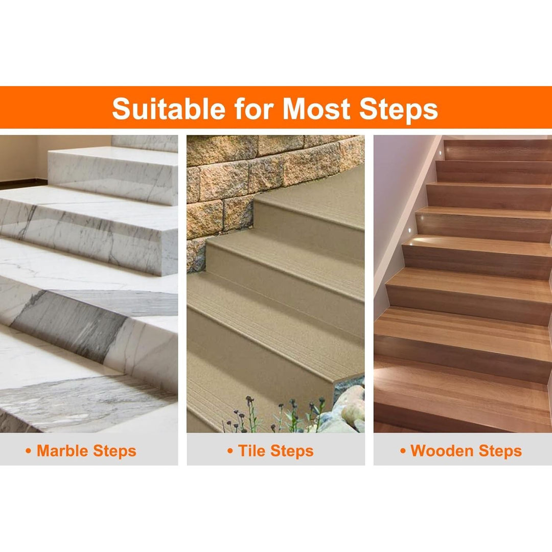 Spurtar Anti Slip Tape Clear Stair Treads for Wooden Steps Indoor Grip Tape for Stairs, Stair Runners for Wooden Steps, Transparent Non Slip Stair Grips for Dogs, 4"x24" 15 Pack - Just Closeouts Canada Inc.