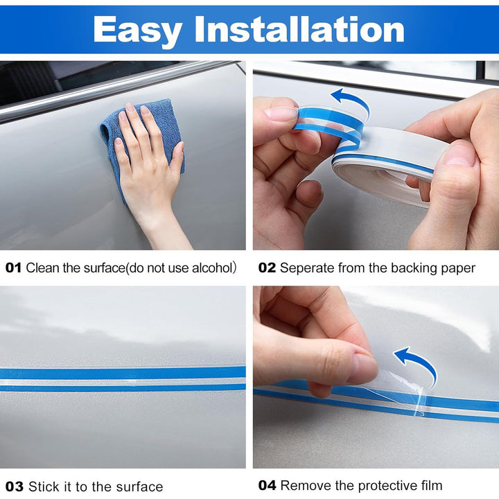 Spurtar Blue Racing Stripes, Vinyl Wrap Car Pinstripe Tape Pinstriping Tape,DIY Car Decals Motorcycles Bicycles Accessories for Men Women, 2 Rolls x 32Ft, 1/5” Stripe+ 1/10" Gap+ 1/10” Stripe - Just Closeouts Canada Inc.